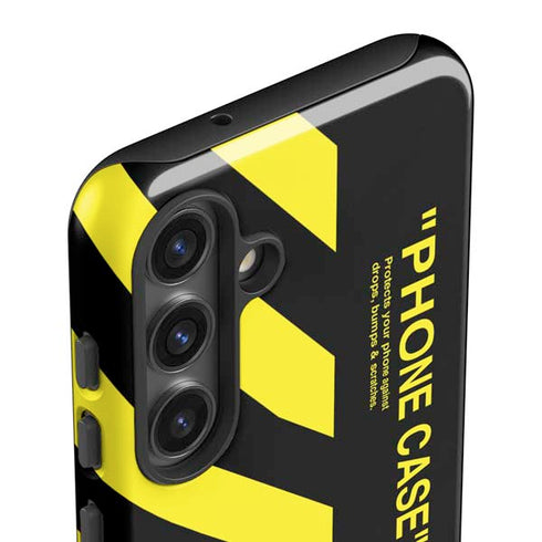 Black and Yellow Stripes Galaxy S25 Impact Case
